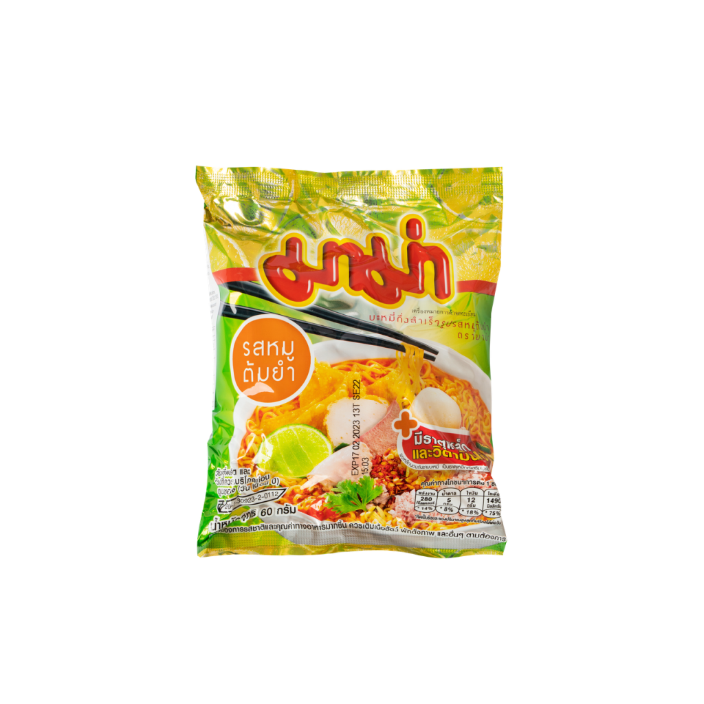 Локшина швидкого приготування Том Ям зі свининою Tom Yum Pork Flavour MAMA 60 г