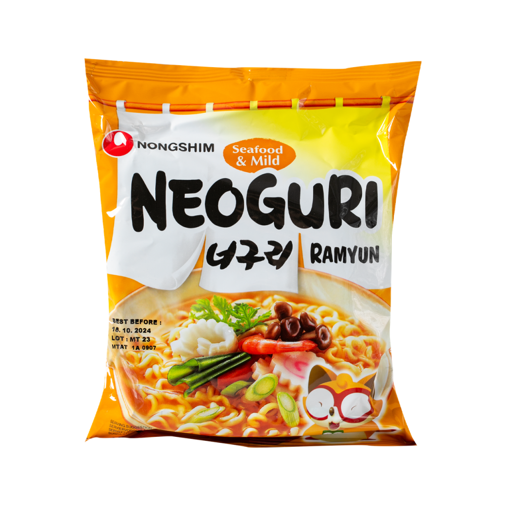 Лапша быстрого приготовления среднеострая с морепродуктами Mild Neoguri Ramyun NONGSHIM 120 г