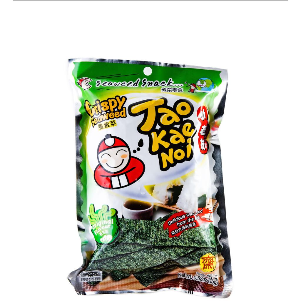 Нори снек оригинальний вкус Seaweed Snack Original Flavour TAO KAE NOI 15 г