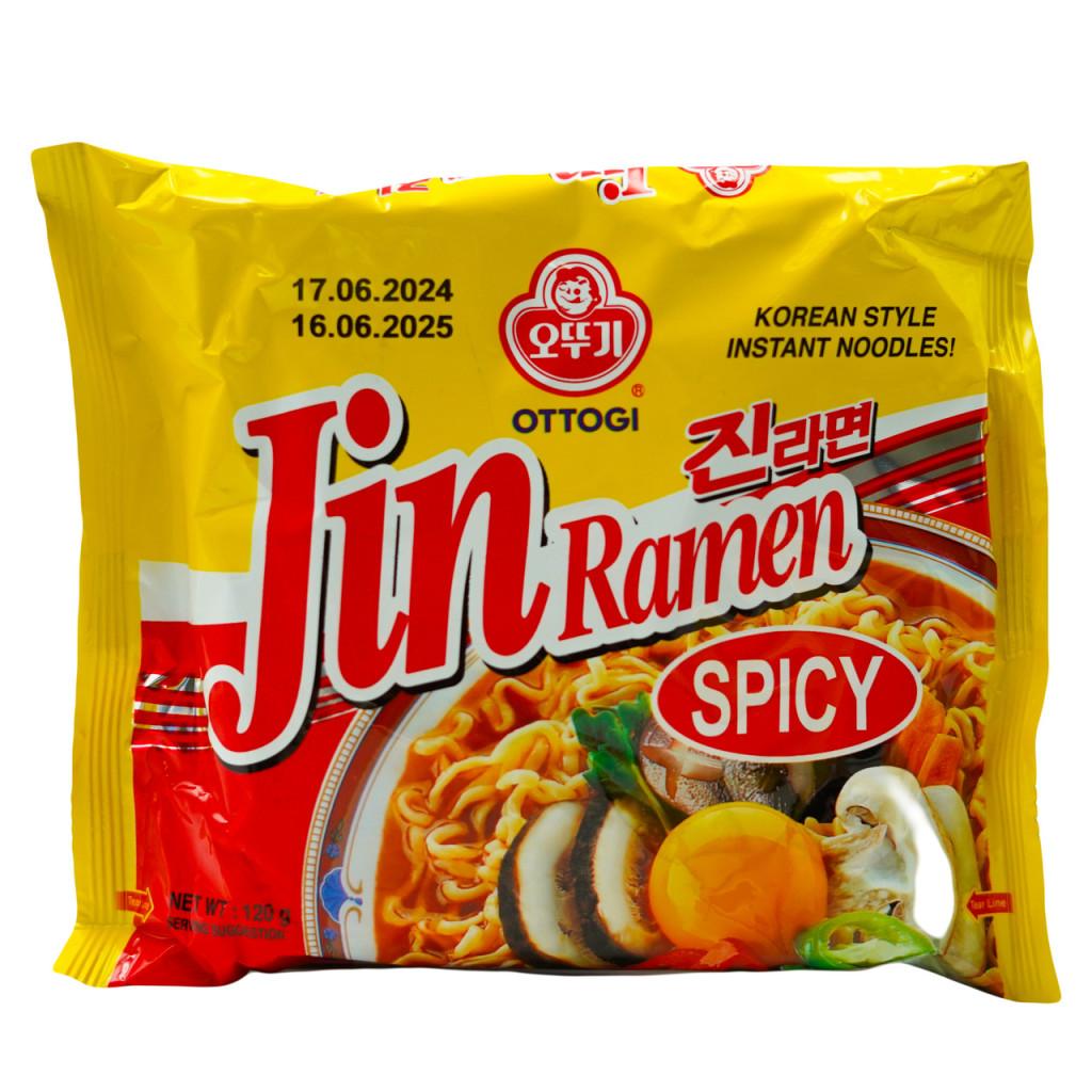 Лапша быстрого приготовления Spicy Jin Ramen OTTOGI 120 г