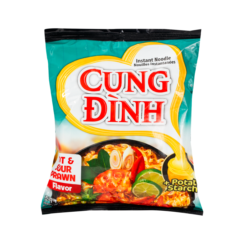 Лапша быстрого приготовления Hot & Sour Prawn Hot Pot CUNG DINH 85 г