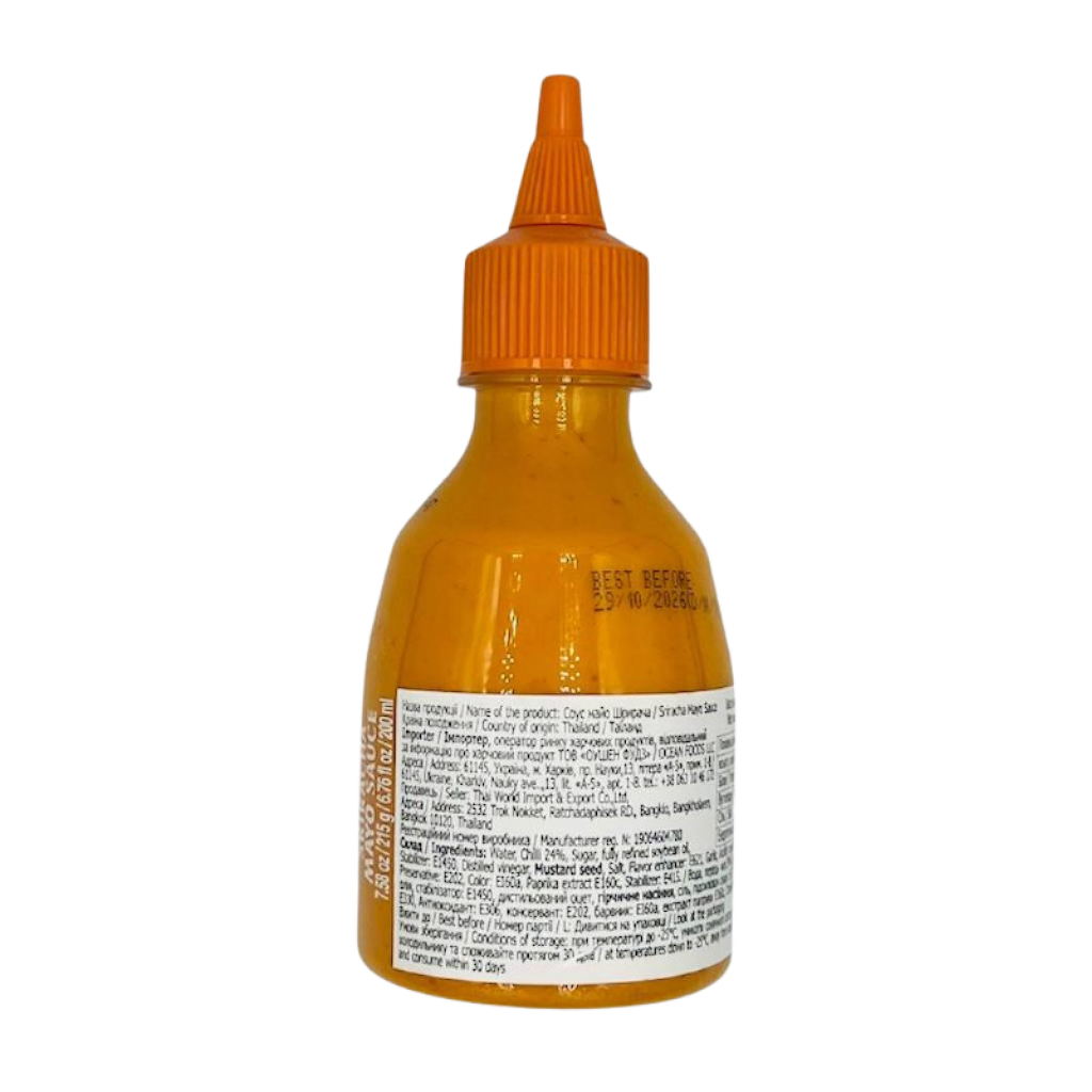 Соус шрирача UNI-EAGLE Hot Chilli Mayo 0,200 л / 0,215 кг