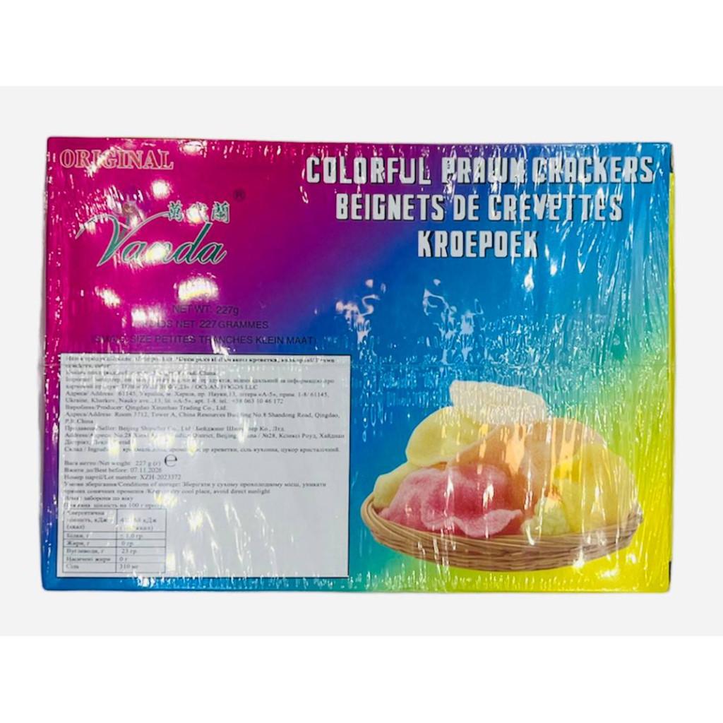Чипсы рисовые со вкусом креветки цветные 0,227 кг