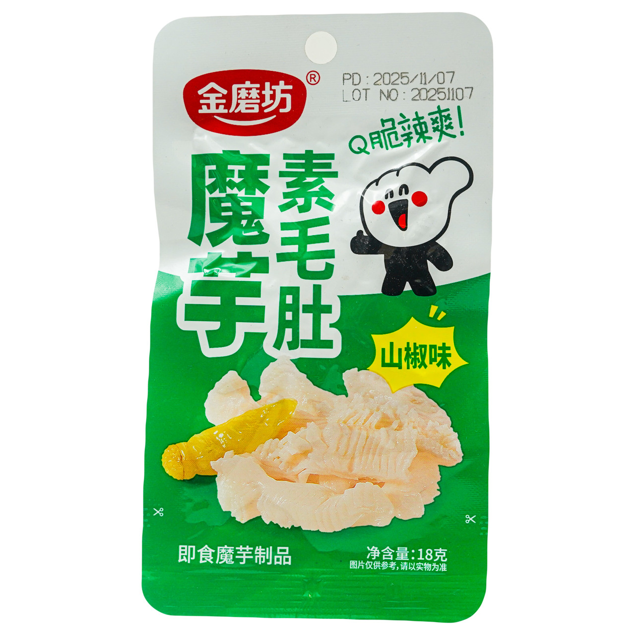 Конжак снек кисло-гострий Konjac Tripe Sour & Hot GOLDEN MILL 18 г
