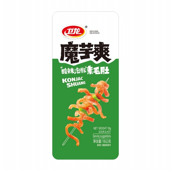 Конжак снек Konjac Shuang Sour & Hot WEILONG 18 г