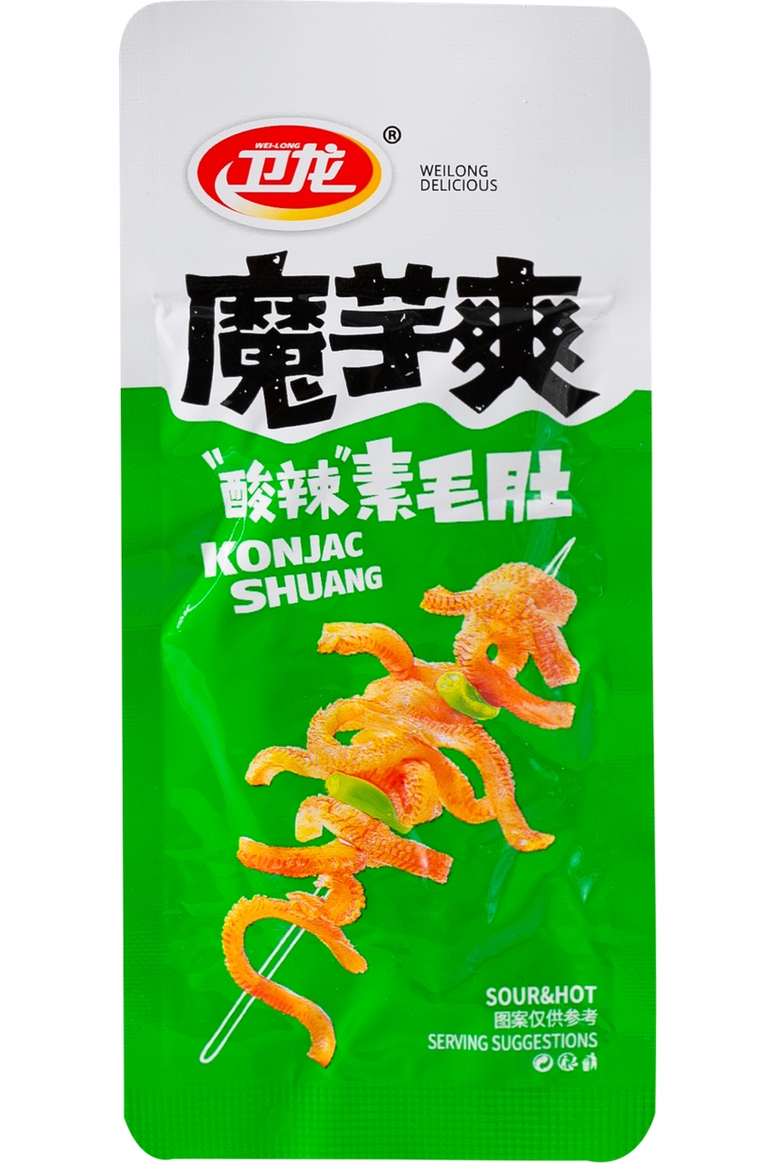Конжак снек Konjac Shuang Sour & Hot WEILONG 18 г