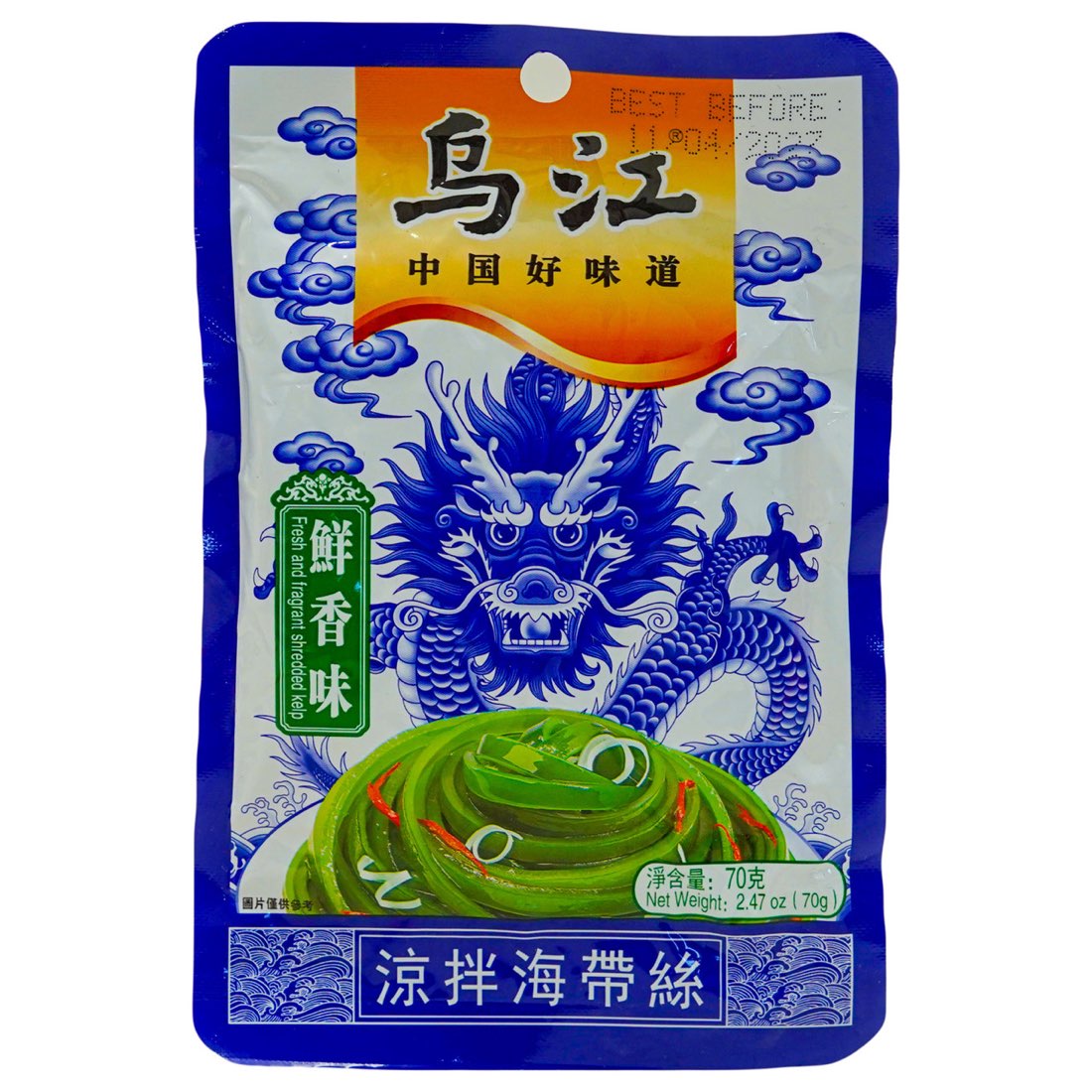Мариновані морські водорості Shredded Kelp Fragrant WUJIANG 70 г