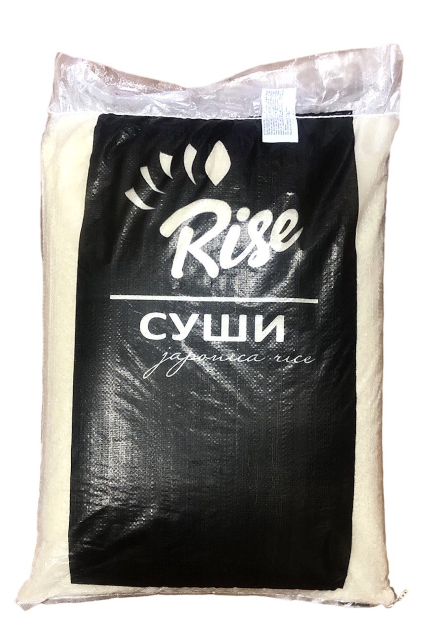 Рис для суши Украина Calrose 25 кг (чёрный мешок)